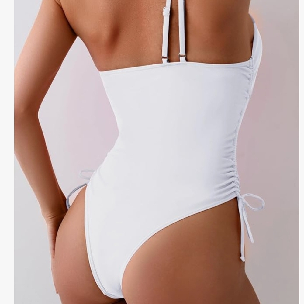 Women Tummy Control Full Coverage One Piece Swimsuit Swimwear Size Small - Picture 4 of 7